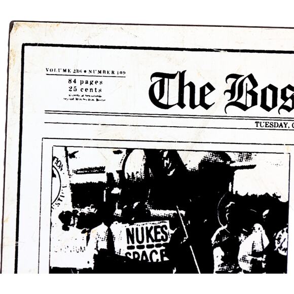 Boston Globe Newspaper October 17, 1989 Commemorative Stock Market Crash Magnet - Picture 4 of 7